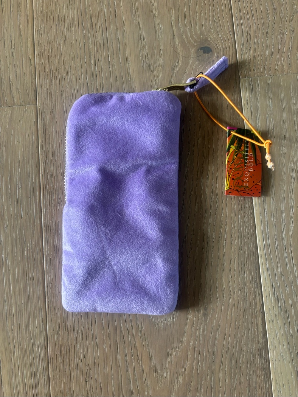 Powder Lobster Buddies Sunglasses Pouch Case Bag Velvet Lavender Embroidered - Picture 6 of 9